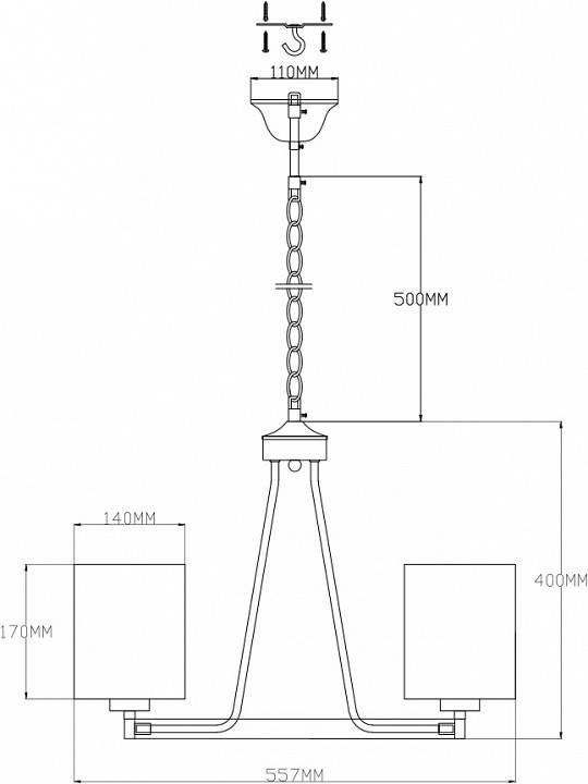 Подвесная люстра Moderli Viola 3 лампы V2681-3P