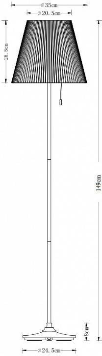 Торшер Milosh Tendence 0910 0910FL-1BK