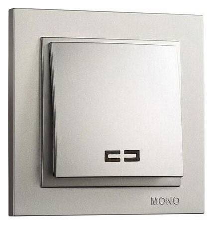 Выключатель одноклавишный с подсветкой Mono Electric Despina 102-212125-101