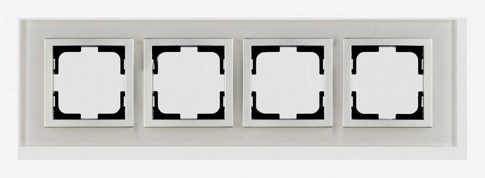 Рамка на 4 поста Mono Electric Style Glass 107-710000-163