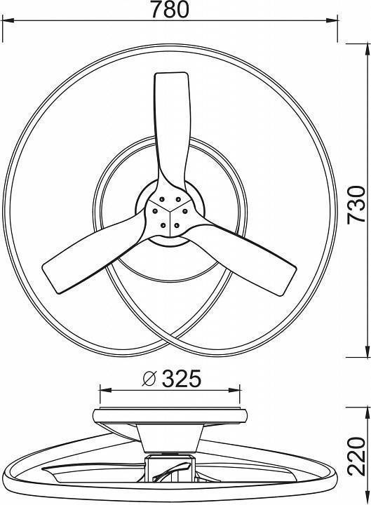 Люстра-вентилятор Mantra Ocean 8235