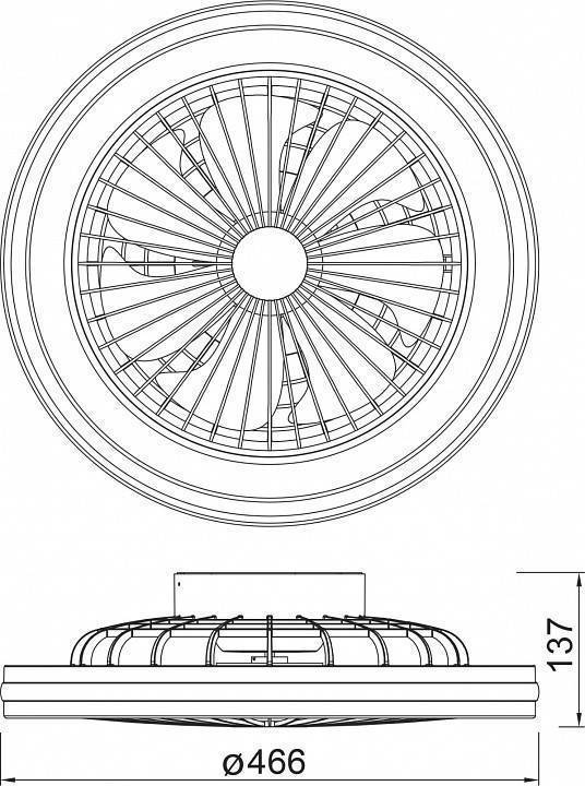 Светильник с вентилятором Mantra (люстры-вентиляторы) Gamer 8291