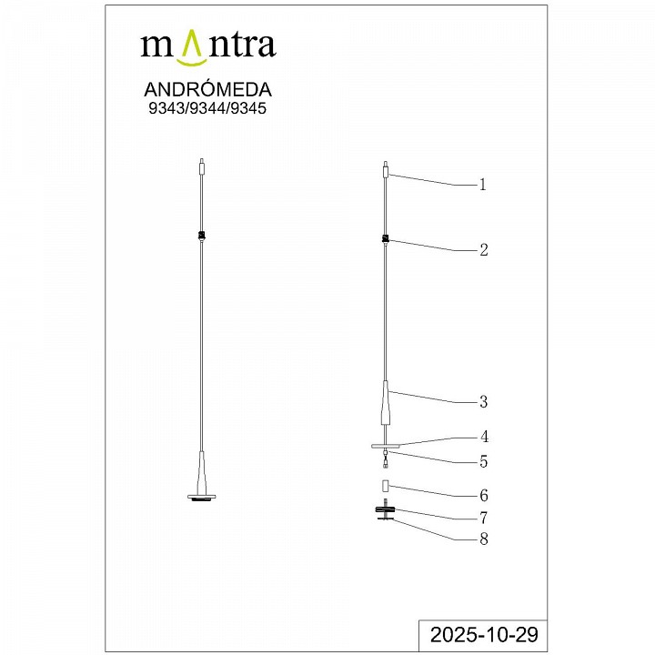 Подвесной светильник Mantra Andromeda 9345