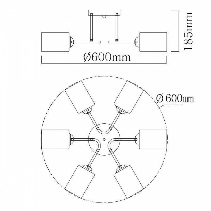 Потолочная люстра De City Олимпия 59 6x60 Вт E27 106010506