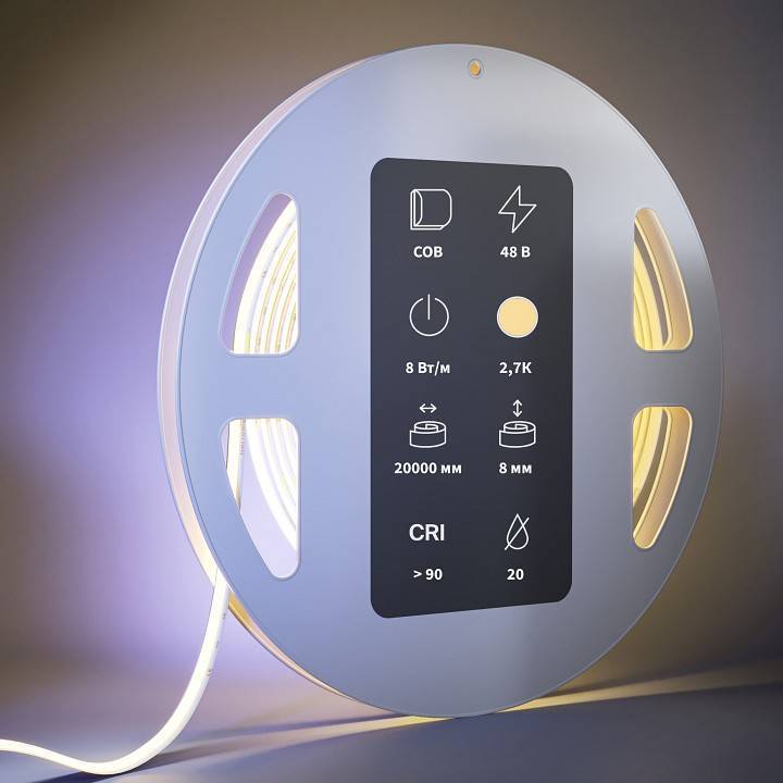 Лента светодиодная Maytoni Ultra COB 48 В 8 Вт/м 2700 К IP20 20 м 201218