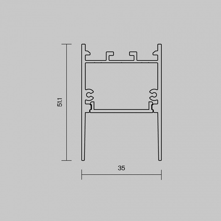 Шинопровод накладной Maytoni Exility 2 м белый 633011