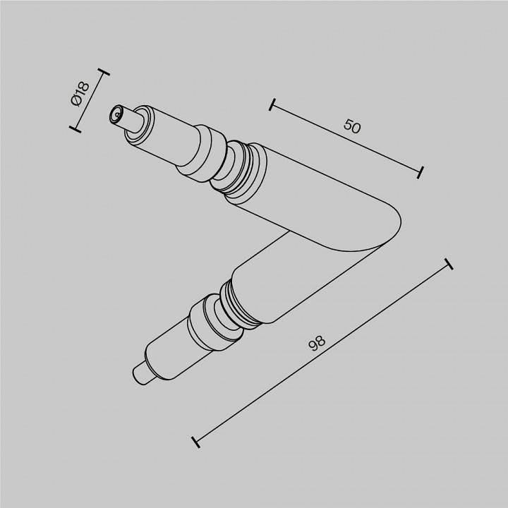 Соединитель угловой L-образный для модульных светильников Maytoni Accessories for system Axity CA006EC-BS