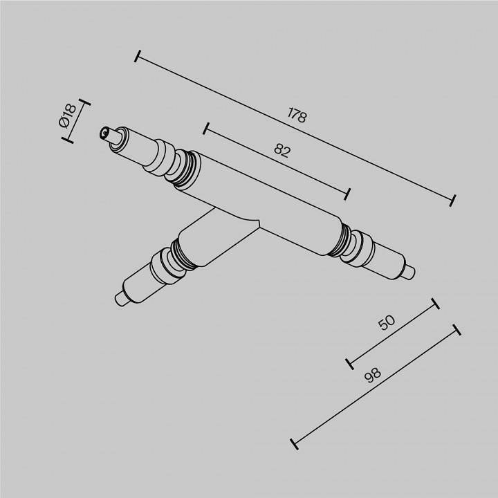Соединитель T-образный для модульных светильников Maytoni Accessories for system Axity CA007TC-B