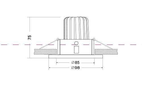 Встраиваемый светильник Maytoni Yin 12 Вт черный DL031-2-L12B