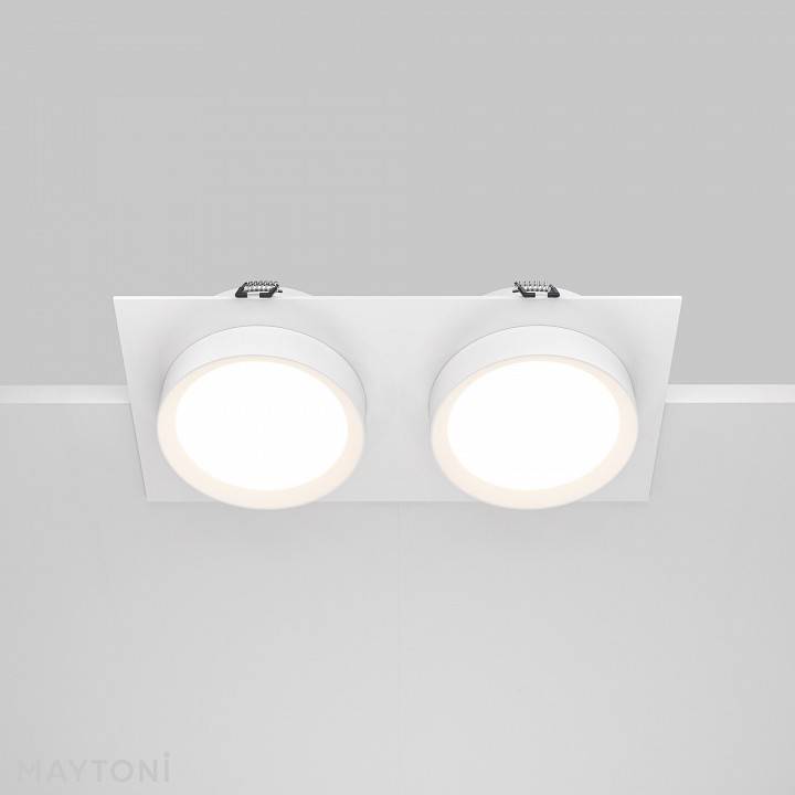 Встраиваемый светильник Maytoni Hoop DL086-02-GX53-SQ-W