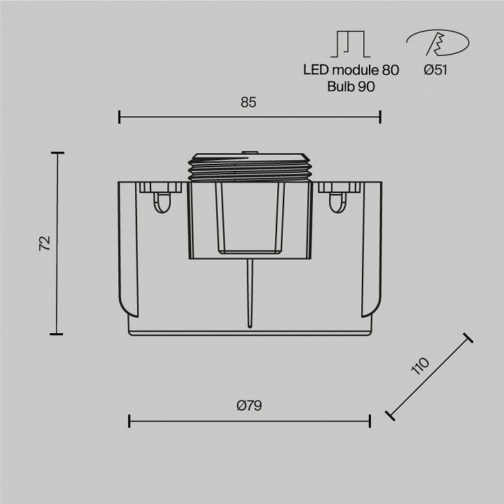 Встраиваемый светильник Maytoni Technical Intro 2.0 DL137-GU10-W
