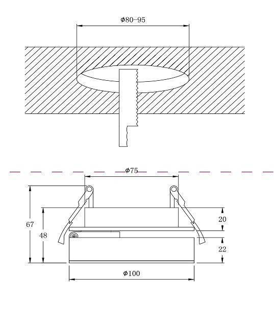 Встраиваемый светильник Maytoni Magic LED 12 Вт 4000 К DL2003-L12W4K