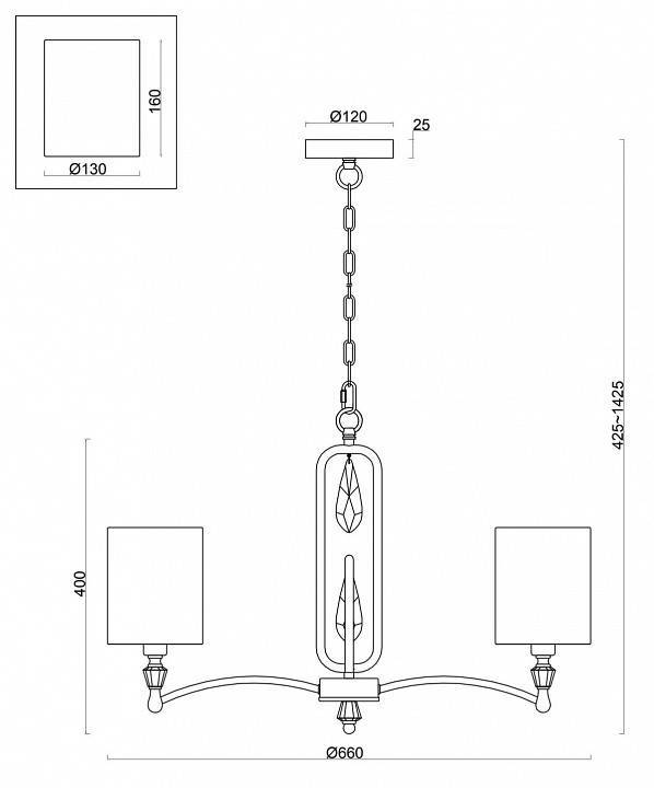 Подвесная люстра Freya Riverside FR1007PL-05BS