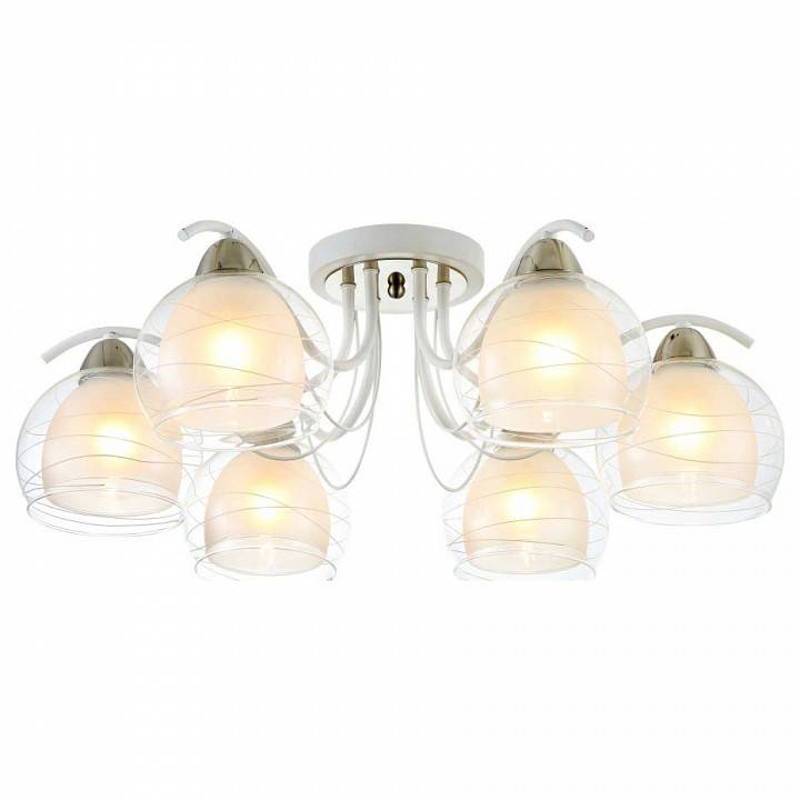 Потолочная люстра Freya Nikki 6 ламп FR5052-CL-06-W