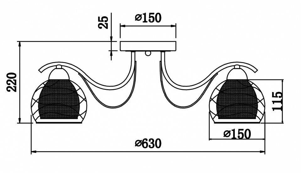 Потолочная люстра Freya Nikki 6 ламп FR5052-CL-06-W