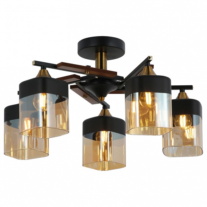 Люстра на штанге Freya Glitz 5 ламп FR5154PL-05B