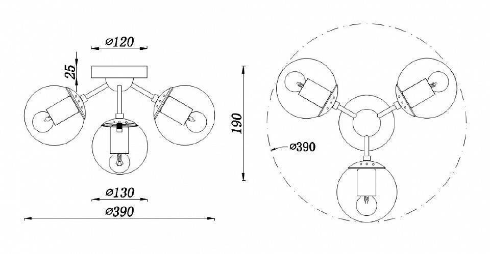 Потолочная люстра Freya Richard 3 лампы FR5596CL-03CH