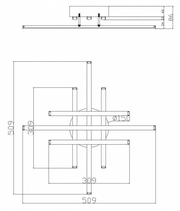Потолочная люстра Freya Mandy LED 42 Вт FR6024CL-L42B