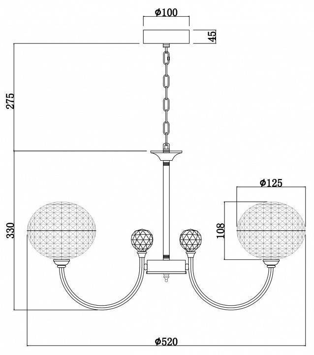 Подвесная люстра Freya Degni 6 ламп FR6026PL-06CH