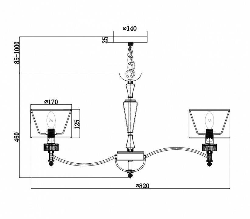 Подвесная люстра Maytoni Alicante 8 ламп MOD014CL-08N