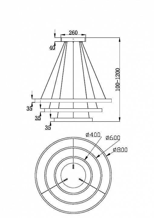 Подвесной светильник Maytoni Rim 3 MOD058PL-L100W3K
