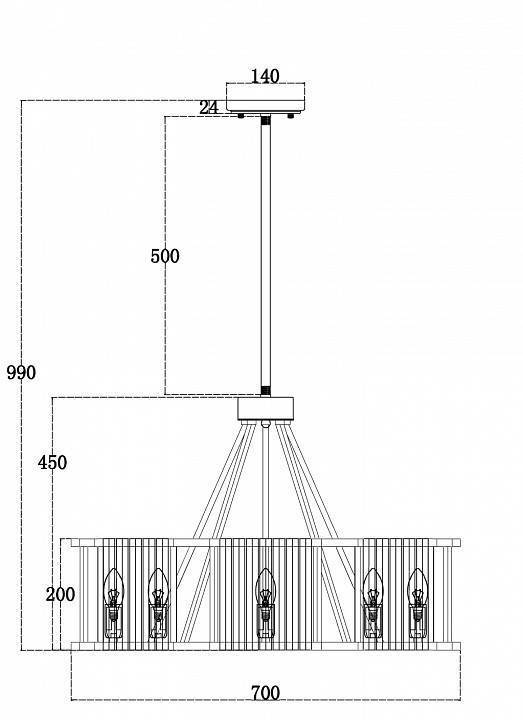 Люстра Maytoni Solar 8 ламп золото MOD087PL-08G