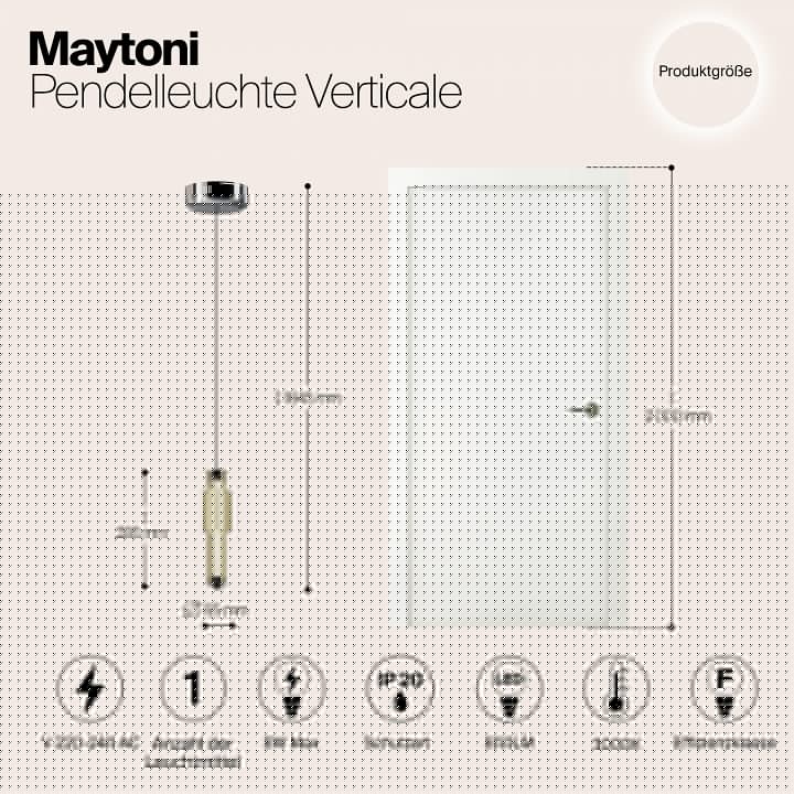 Подвесной светильник Maytoni Verticale LED 9 Вт 3000K MOD308PL-L9CG3K
