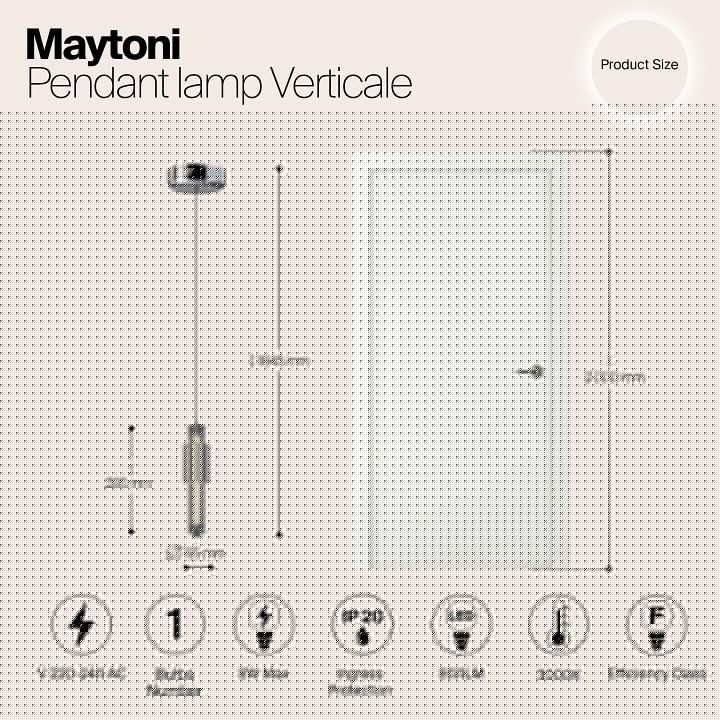 Подвесной светильник Maytoni Verticale LED 9 Вт 3000K MOD308PL-L9CH3K