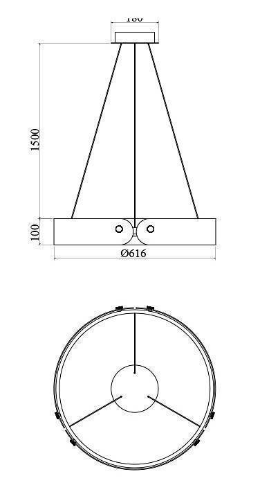Подвесной светильник Maytoni Interstellar 30 Вт MOD309PL-L30GR4K