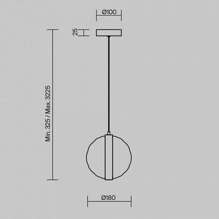 Подвесной светильник Maytoni Misterio 6 Вт 3000K черный MOD379PL-L6B3K
