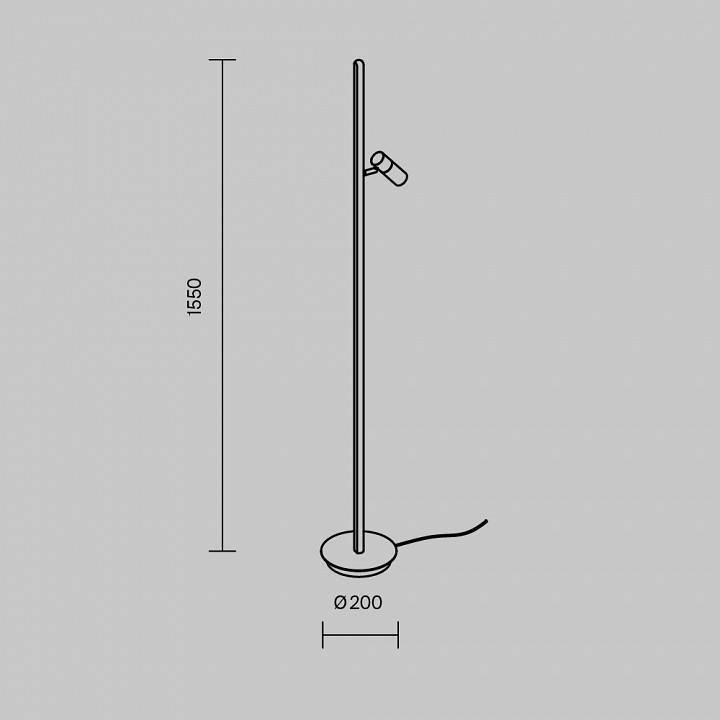 Торшер Maytoni Thin MOD395FL-L28BS3K