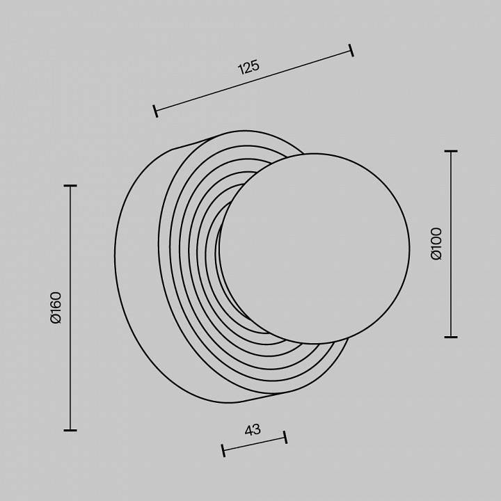 Накладной светильник Maytoni Careless MOD403WL-01GR1