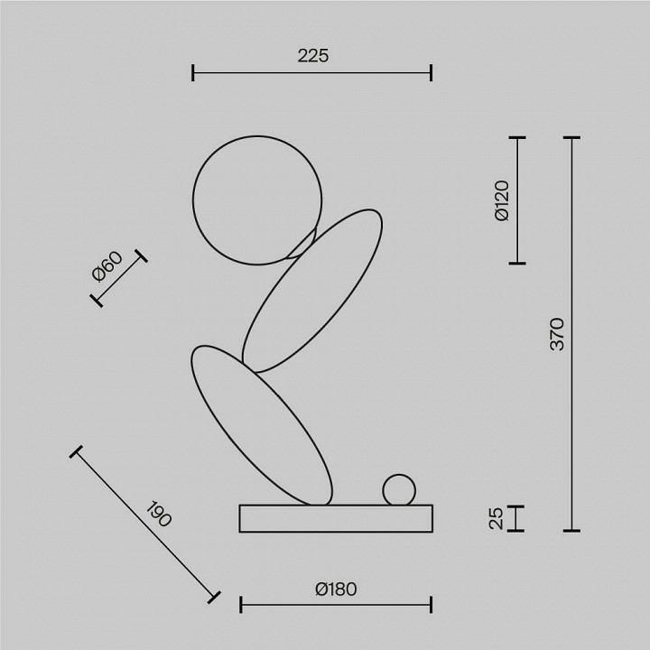 Настольная лампа декоративная Maytoni Resonance MOD482TL-L6PT3K