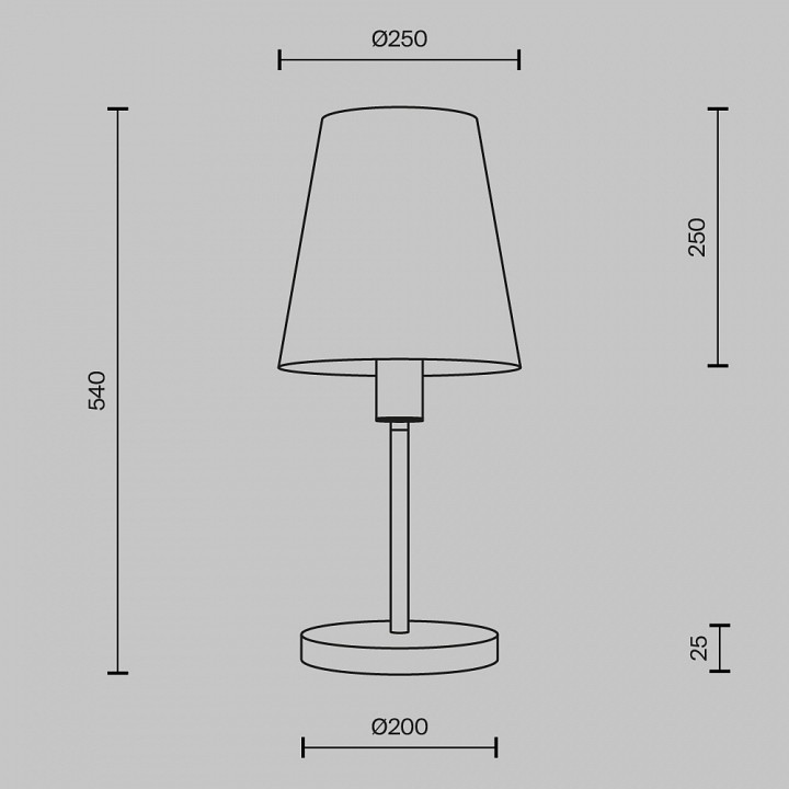 Настольная лампа декоративная Maytoni Lira MOD483TL-01BS