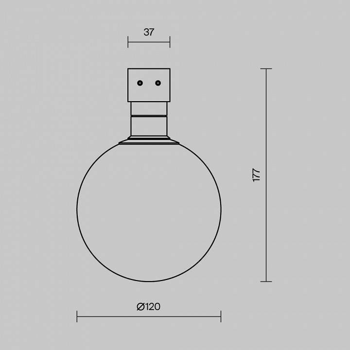 Светильник накладной Maytoni Luna 9 Вт 3000K черный O-TR01-1-S-9WB3K