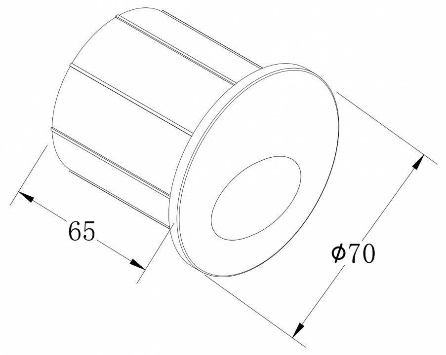 Встраиваемый светильник Maytoni Bil 3 Вт 3000 К белый O015SL-L3W3K
