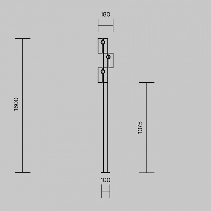 Уличный светильник Maytoni Torq LED O494FL-L30B3K
