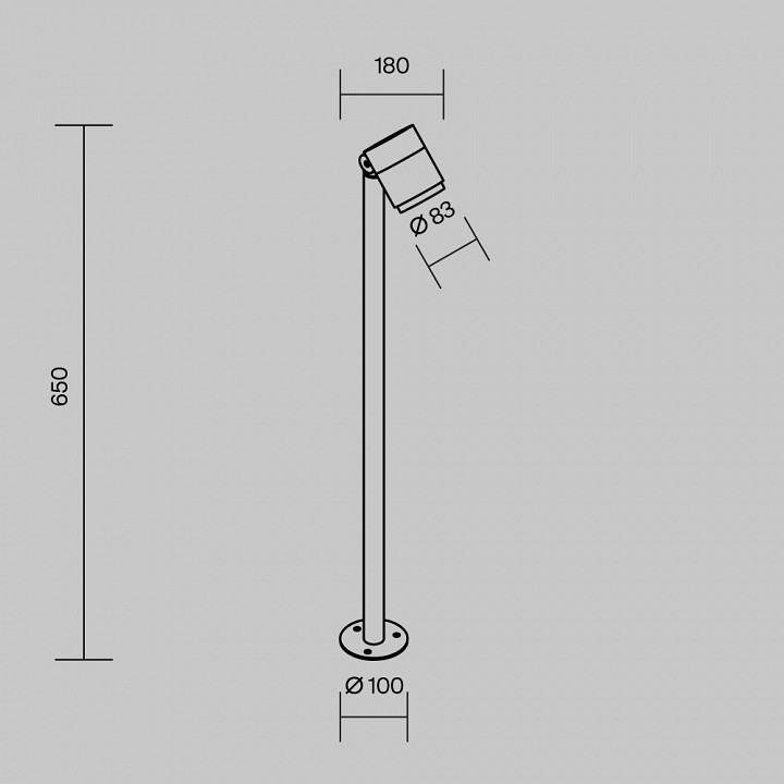 Светильник уличный наземный Maytoni Spira O497FL-L12B3K1