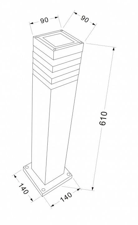 Уличный светильник Maytoni Unter den Linden O578FL-01B