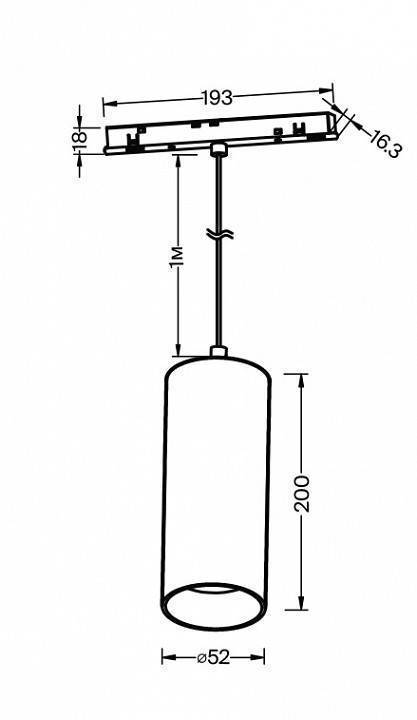 Подвесной светильник Maytoni Focus LED TR041-2-12W4K-B
