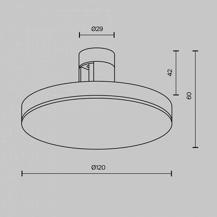 Накладной светильник Maytoni Plato TR152-1-7W3K-B