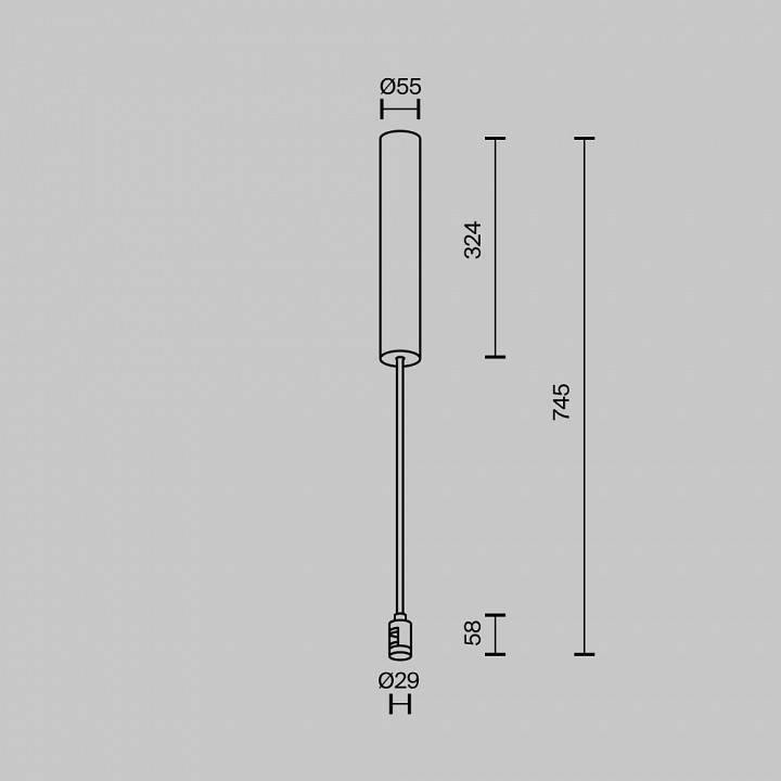 Основание на штанге Maytoni Accessories for tracks Flarity TRA159С-BB1-BS