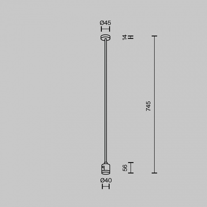 Основание на штанге Maytoni Accessories for tracks Flarity TRA159C-IPC1-PT