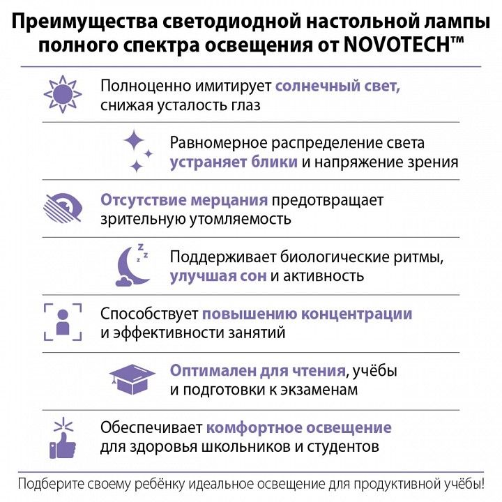 Настольная лампа офисная Novotech LEDO 359967