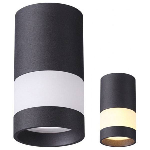 Светильник накладной Novotech Elina GU10 черный 370680