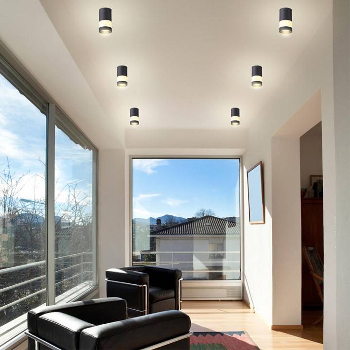 Светильник накладной Novotech Elina GU10 черный 370680