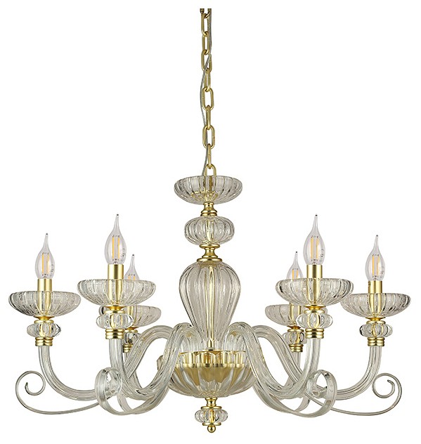 Подвесная люстра Newport ANNETTE 8626/C mat.soft gold clear