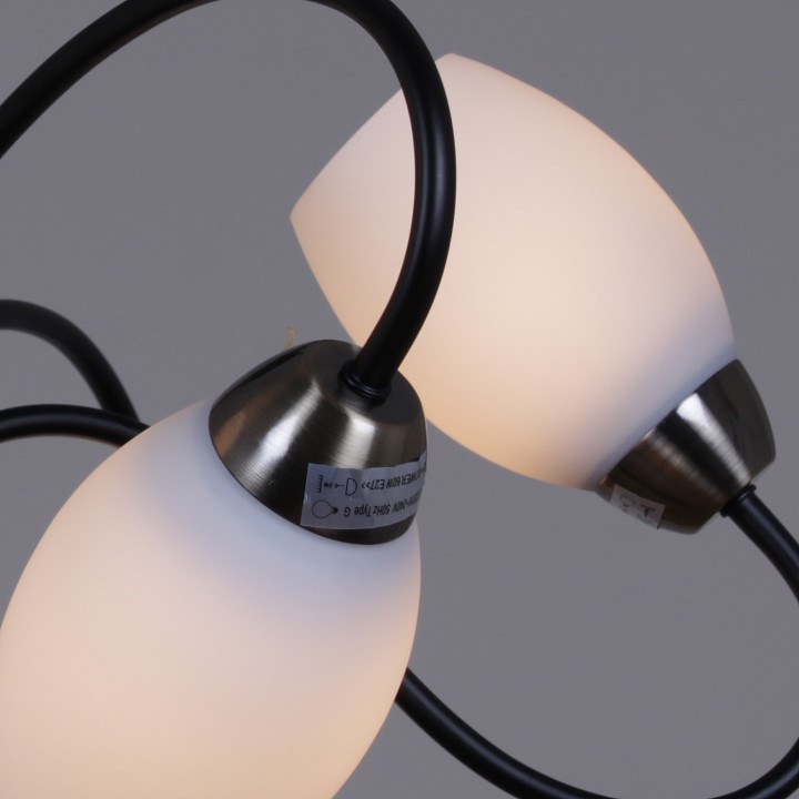 Люстра на штанге De Markt Бремен 6xE27 01270-0.3-06B BK+AB