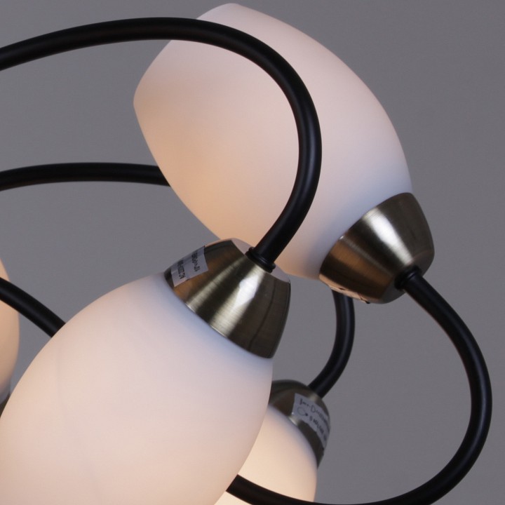 Люстра на штанге De Markt Бремен 10xE27 01270-0.3-10B BK+AB