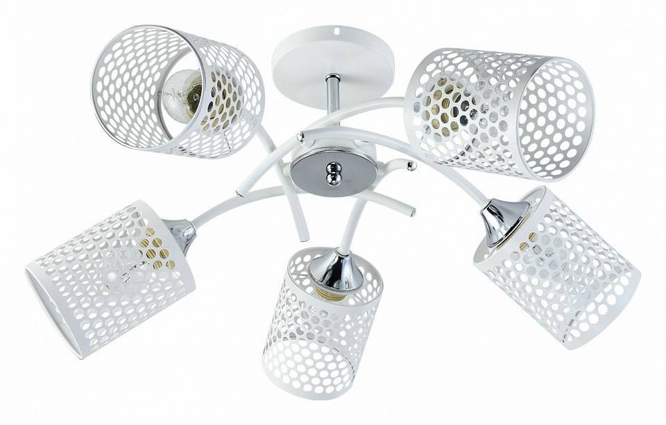 Люстра на штанге Reluce 5 ламп WH+CR 01332-0.3-05 WH+CR